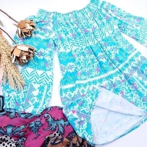 Tori Richard Blue White Top Sz S